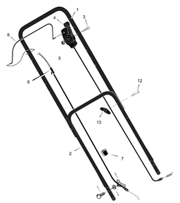 Part Location Diagram of 672906-846 Briggs and Stratton HANDLE LOWER 22
